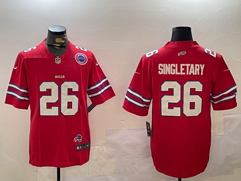 Men Buffalo Bills #26 Singletary Red Second generation 2024 Nike Limited NFL Jersey style 3->buffalo bills->NFL Jersey
